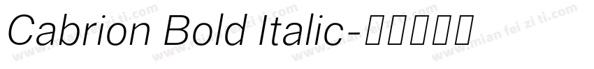 Cabrion Bold Italic字体转换